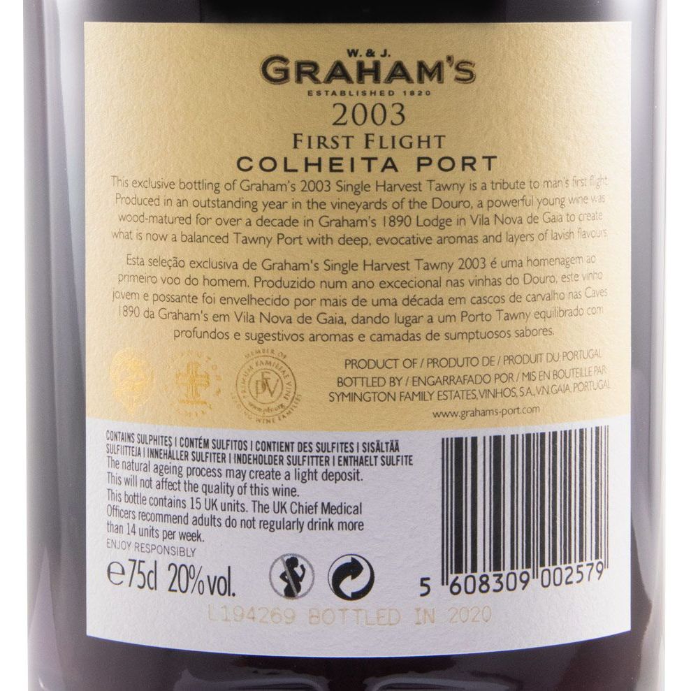 Graham's First Flight 2003 20° 75 cl + GBX