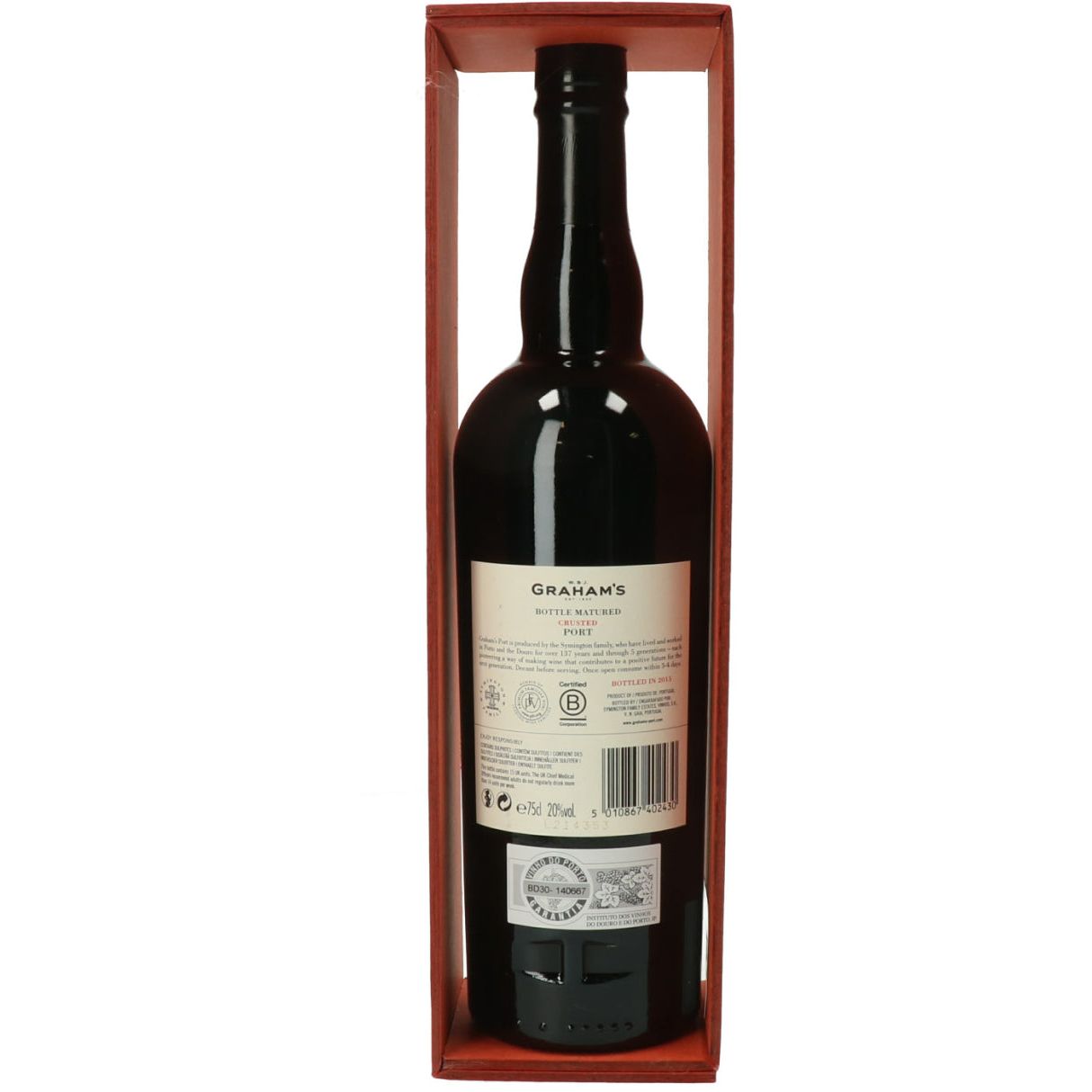 Graham's Crusted Port 2015 20° 75 cl + GBX